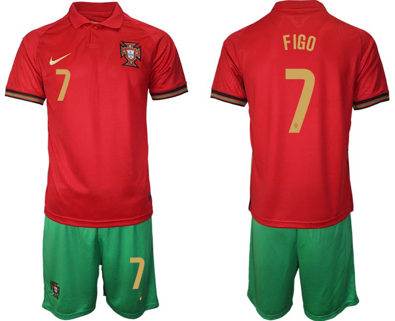 Men 2020-2021 European Cup Portugal home red #7 Nike Soccer Jersey